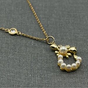 Elegant Gold Plated Sterling Silver 925 Pearl & Heart Pendant Necklace